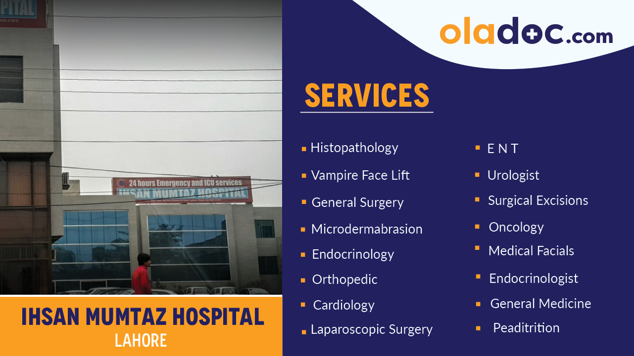 Services at Ihsan Mumtaz Hospital Lahore